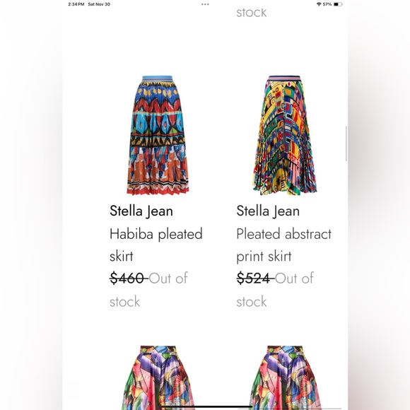 STELLA JEAN Multicolor Maya Pleated Skirt midi - Picture 5 of 5